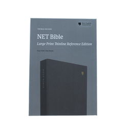 Image of NET Bible, Thinline Reference, Large Print, Cloth over Board, Gray