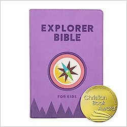 Image of CSB Explorer Bible for Kids, Lavender Compass Leathertouch