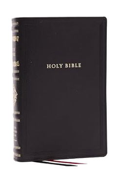 Image of RSV Personal Size Bible with Cross References, Black Genuine Leather