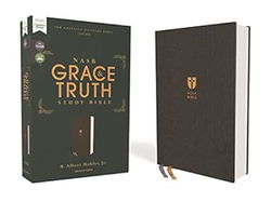 Image of NASB Grace and Truth Study Bible Grey Cloth Over Board, 1995 Text, Red Letter