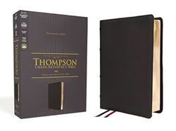 Image of NASB Thompson Chain-Reference Bible, Genuine Leather, Calfskin, Black