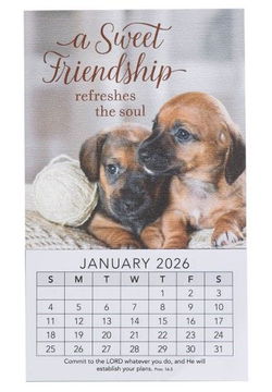 Image of 2026 Mini Magnetic Calendar Sweet Friendship