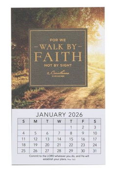 Image of 2026 Mini Magnetic Calendar Walk by Faith