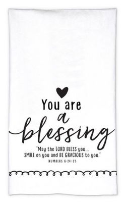 Image of Tea Towel – You Are A Blessing – White