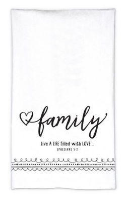 Image of Tea Towel – Family – White
