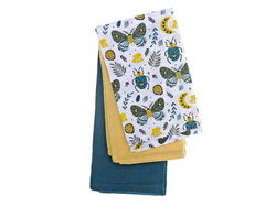 Image of 3 pc Kitchen Towel Set- Butterfly & Beetle