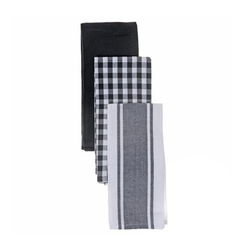 Image of 3 Pk Dish Cloth Set – Grey Plaid