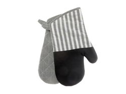 Image of Stripe & Neoprene 2 pc Oven Mitt (Sage)