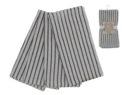 Image of Pin Stripe Napkins Set of 4 (Blue/Cream)