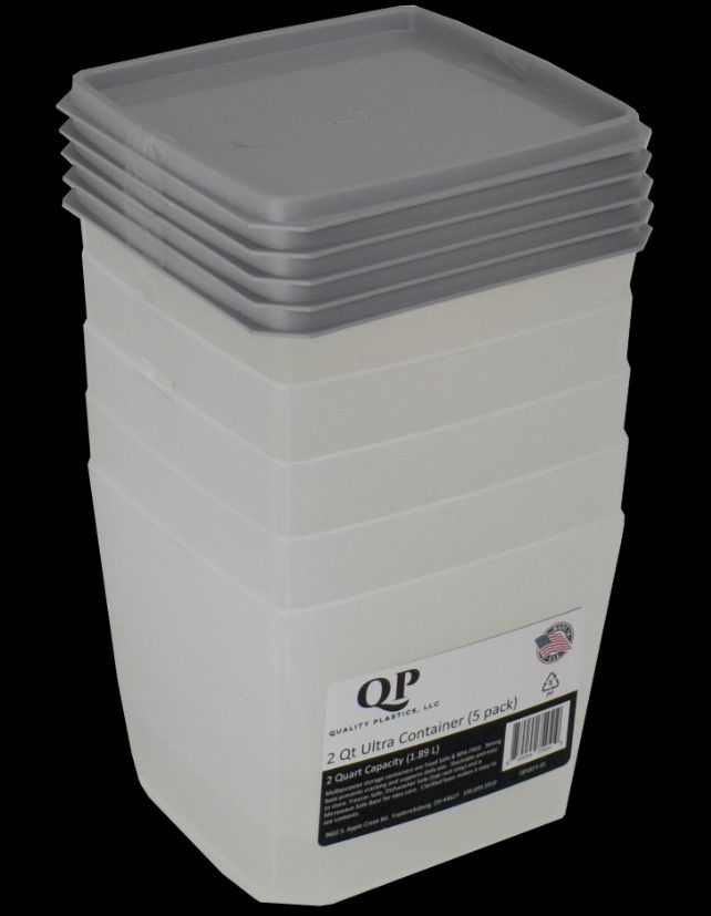 Image of Ultra Square Freezer Container 2 Qt (5pack)