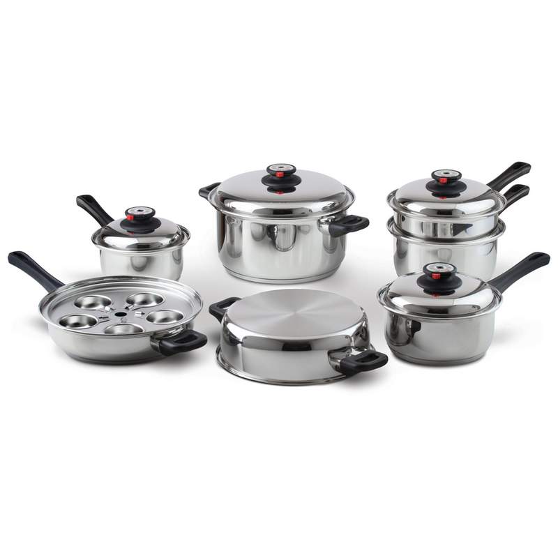 Image of Cookware Maxam Waterless 5 ply 17 pc