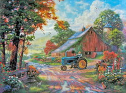 Image of Glass Cutting Board Thomas Kinkade Summer’s Heritage – Discontin