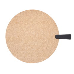Image of Cutting Board Natural with Slate Handle 17.5″ Round -Discontinued