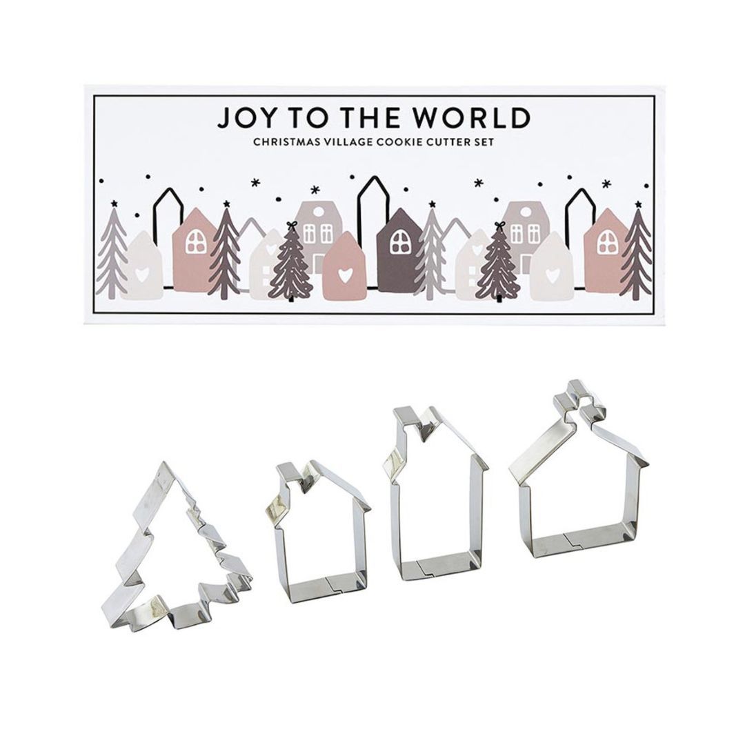 Image of Christmas Village Cookie Cutter Set Book Box – Joy to the World