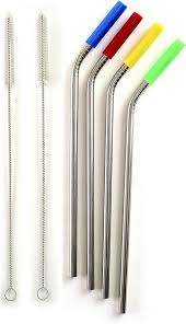Image of Stainless Steel Straws 8′ with Silicone End