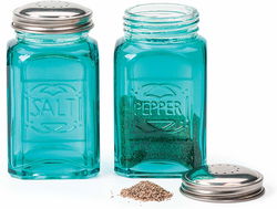 Image of Retro Salt and Pepper Shakers, Turquoise