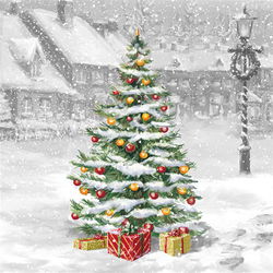 Image of Napkin Luncheon – Tree On Square