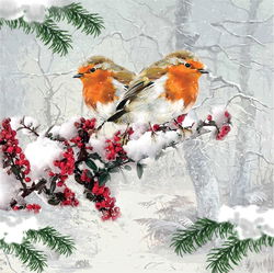 Image of Napkin Luncheon – Winter Birds
