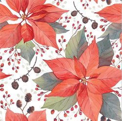 Image of Napkin Luncheon – Poinsetta & Berries