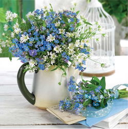 Image of Luncheon Napkin – Forget Me Not