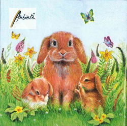 Image of Rabbit Family Napkin Luncheon