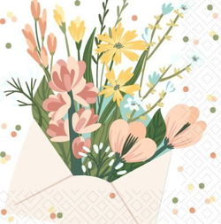 Image of Flower Message – Luncheon Napkin