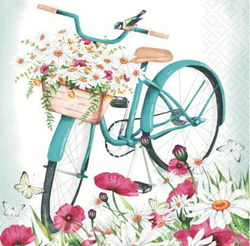 Image of Romantic Bicycle – Luncheon Napkin