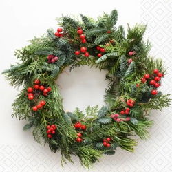 Image of Napkin – Merry Berry Wreath