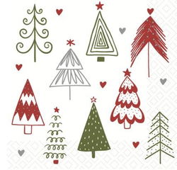Image of Napkin – Fun Trees Red