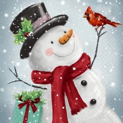 Image of Napkin – Cardinal Snowman