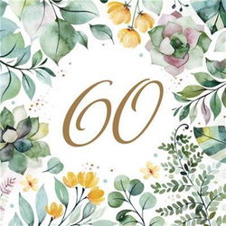 Image of Floral Frame 60 Paper Napkin