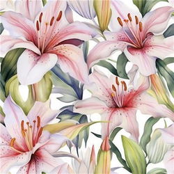 Image of Pink Lilies Paper Napkin
