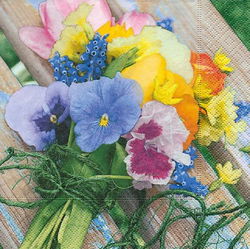 Image of Colourful Posy – Luncheon Napkin