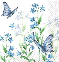 Image of Azure Bloom – Luncheon Napkin