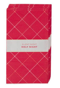Image of Dinner Napkin Paper 12pc Silent Night Plaid