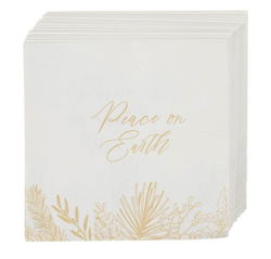 Image of Lunch Napkins Paper 12pc Peace on Earth