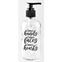 Image of Soap Dispenser – Clean Hands Clean Faces Clean Hearts – 8 Oz