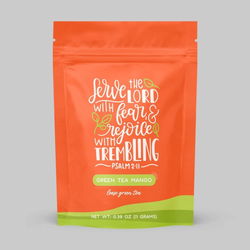 Image of Bible Verse ‘Serve the Lord’ Mango Green Tea – Tropical Tea