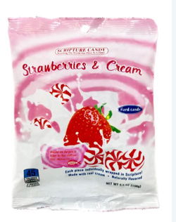 Image of Scripture Candy Strawberries & Cream -5.5oz Bags