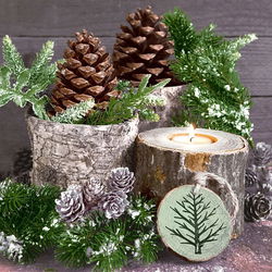 Image of Napkin Luncheon Natural Composition (Pine Cones etc)