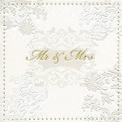 Image of Napkins Moments Mr & Mrs Gold