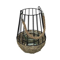 Image of Rattan Candle Holder Large