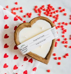 Image of Heart Shaped Dough Bowl Candle
