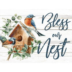 Image of Pallet Art Bless Our Nest 9×12