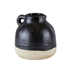 Image of Black Artisan Dipped Vase – Small