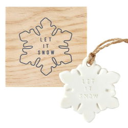 Image of Face to Face Ceramic Ornament – Snowflake – Let It Snow