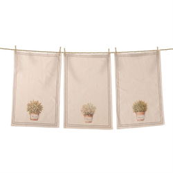 Image of Tea Towels – Herbs (Pk/03 Ast)