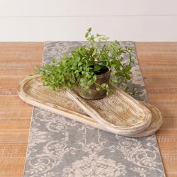 Image of Dough Bowl – Brushed Gold Mango Wood Set of 2