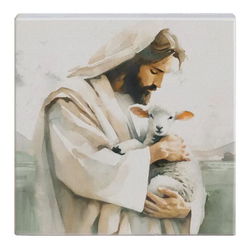 Image of Jesus Holding Lamb – Small Talk Square