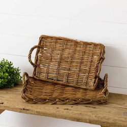 Image of Wicker Basket Tray (Small)
